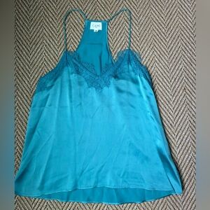 Teal Lace Trim Cami NYC Top